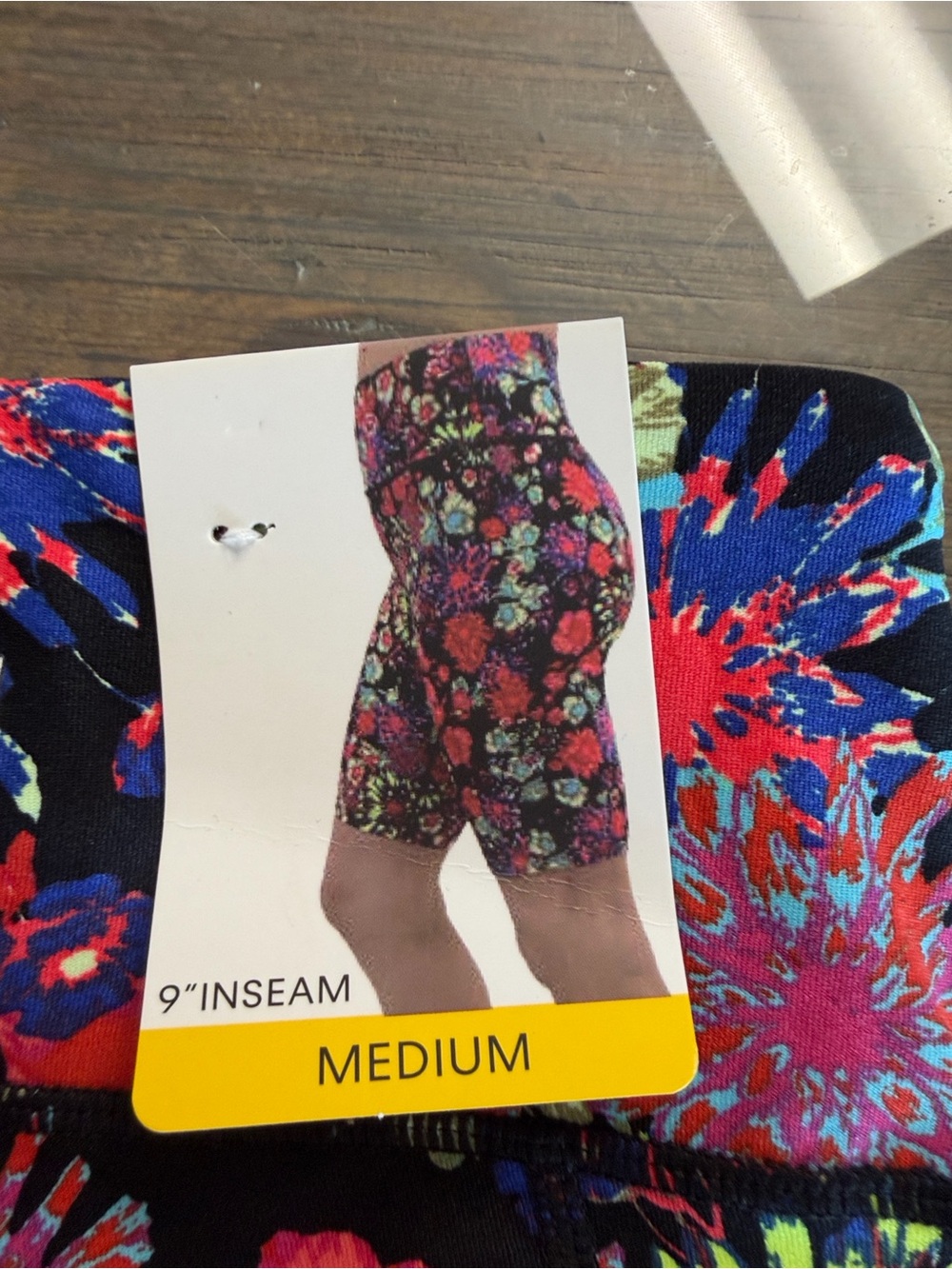 Calvin Klein Black Multicolor Floral Bike Shorts - Picture 2 of 3